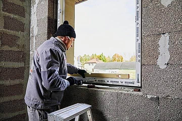 процесс установки окон